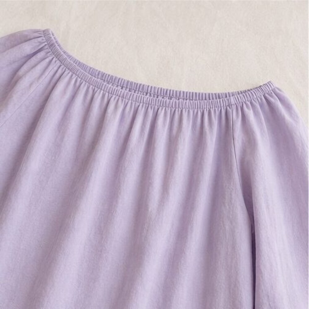 Lilac Off Shoulder Balloon Top - Picture 4 of 6